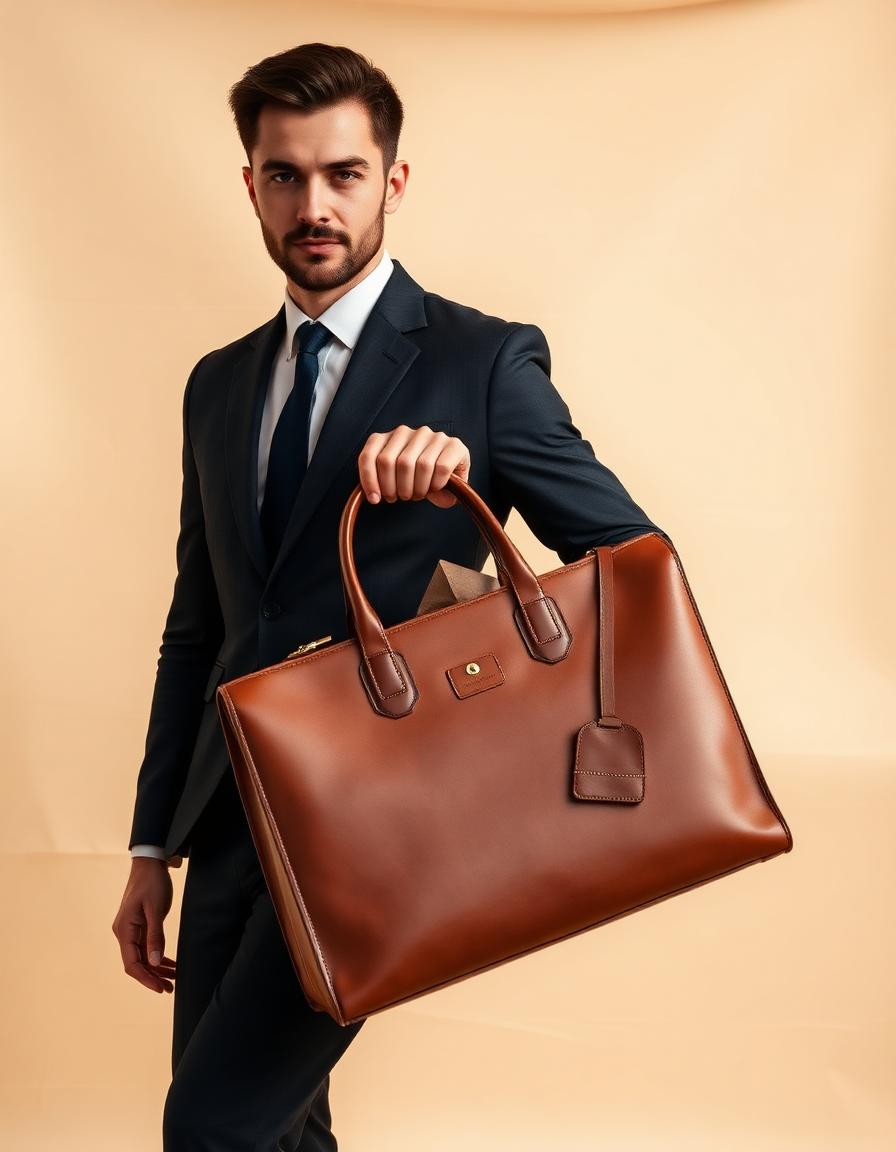 Professional holding an office bag