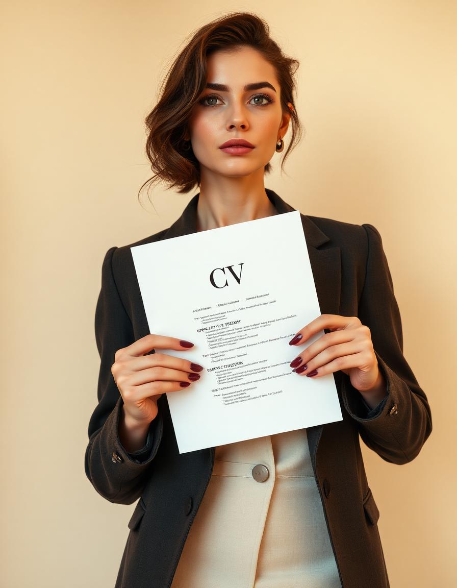 Professional holding a CV